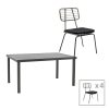 200 000820 Dining table Kliton - Mabu set of 5 pakoworld aluminum in white shade 80x80x74cmOutdoor furniture > Garden food table