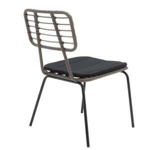 200 000820 3 Dining table Naoki-Kliton A set of 5 pakoworld black metal and anthracite aluminum 150x80x74cmEASTER OFFERS