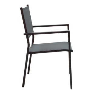 200 000827 3 Dining table Moly-Kliton A set of 7 pakoworld aluminum and anthracite textilene 150x80x74cmOutdoor furniture > Garden food table