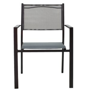 200 000827 4 Dining table Moly-Kliton A set of 7 pakoworld aluminum and anthracite textilene 150x80x74cmOutdoor furniture > Garden food table