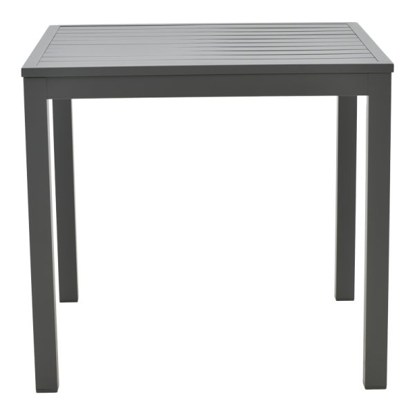 200 000846 4 Kliton-Kherson dining table set of 5 pakoworld aluminum in anthracite shade 80x80x74cmOutdoor furniture > Garden food table