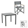 200 000851 Dining table Mabu-Kliton A set of 5 pakoworld aluminum in anthracite shade 150x80x74cmOutdoor furniture > Garden food table