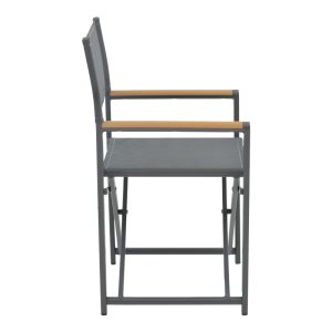 200 000852 3 Kliton-Mabu dining table set of 5 pakoworld aluminum in anthracite shade 80x80x74cmOutdoor furniture > Garden food table