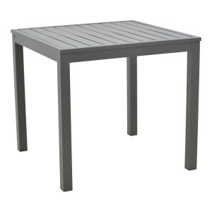 200 000852 4 Kliton-Mabu dining table set of 5 pakoworld aluminum in anthracite shade 80x80x74cmOutdoor furniture > Garden food table