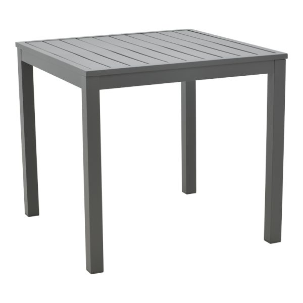 200 000852 4 Kliton-Mabu dining table set of 5 pakoworld aluminum in anthracite shade 80x80x74cmOutdoor furniture > Garden food table