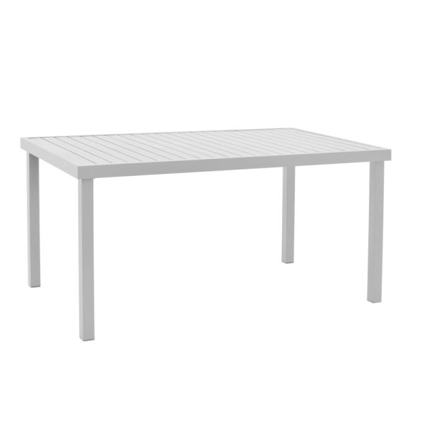 200 000869 4 Kliton-Norture dining table set of 5 pakoworld aluminum in white shade 150x80x74cmOutdoor furniture > Garden food table