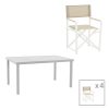 200 000871 Valor-Confidence dining table set of 5 pakoworld white metal 140x80x70cmEASTER OFFERS