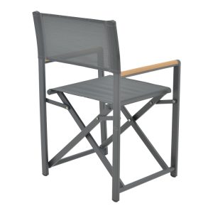 200 000879 2 Dining table Mabu-Kliton A set of 5 pakoworld aluminum in anthracite shade 150x80x74cmOutdoor furniture > Garden food table