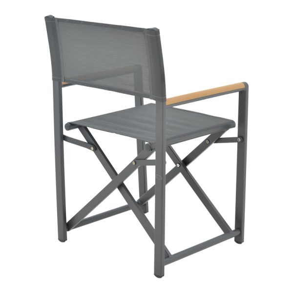 200 000879 2 Dining table Mabu-Kliton A set of 5 pakoworld aluminum in anthracite shade 150x80x74cmOutdoor furniture > Garden food table