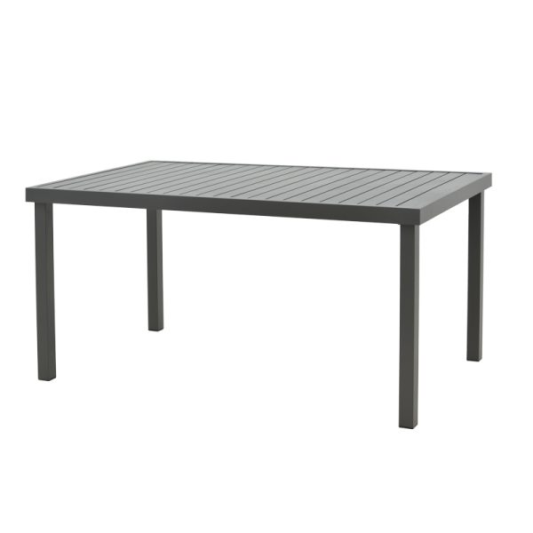 200 000879 4 Dining table Mabu-Kliton A set of 5 pakoworld aluminum in anthracite shade 150x80x74cmOutdoor furniture > Garden food table