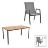 200 000953 Dining table Vergo-Confidence set of 3 pakoworld metal in black shade D60x70cmOutdoor furniture > Garden food table
