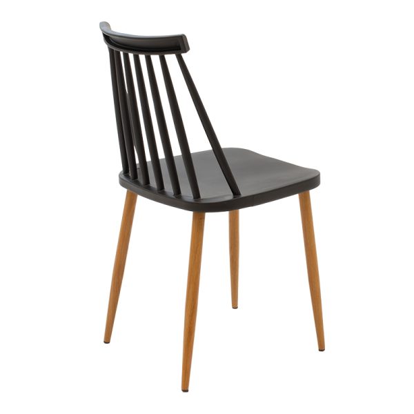 200 000970 2 Aurora-Natali pakoworld dining table set of 5 pp-mdf in black-natural color 120x80x76cmIndoor furniture > Dinning sets