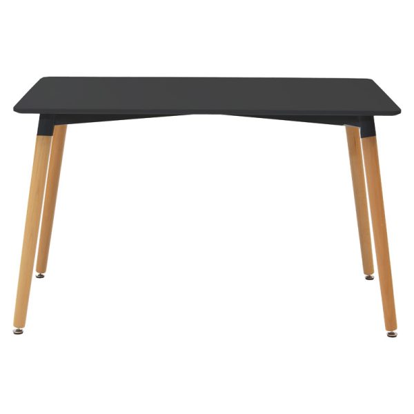 200 000970 4 Aurora-Natali pakoworld dining table set of 5 pp-mdf in black-natural color 120x80x76cmIndoor furniture > Dinning sets