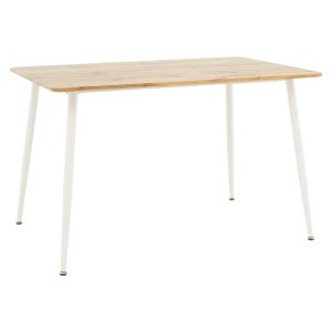 200 001005 4 Aurora-Cuba pakoworld dining table set of 5 pp-mdf in white-sonoma color 120x80x75cmIndoor furniture > Dinning sets