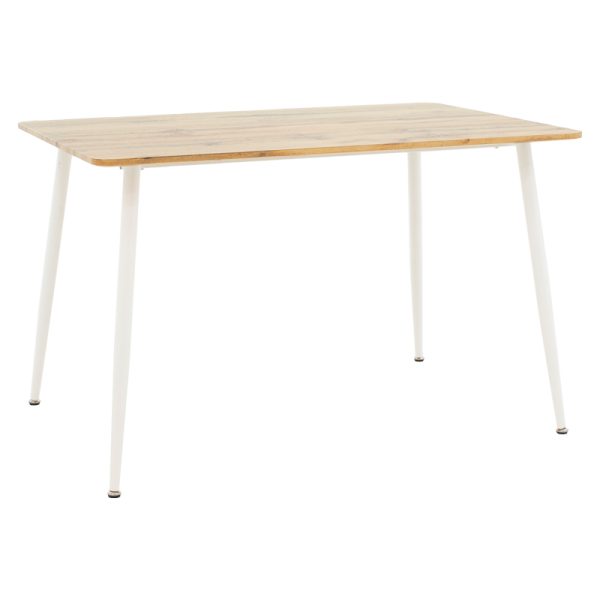 200 001005 4 Aurora-Cuba pakoworld dining table set of 5 pp-mdf in white-sonoma color 120x80x75cmIndoor furniture > Dinning sets