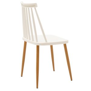 200 001008 2 Aurora-Balou pakoworld dining table set of 5 pp-mdf in white color D100x75cmIndoor furniture > Dinning sets