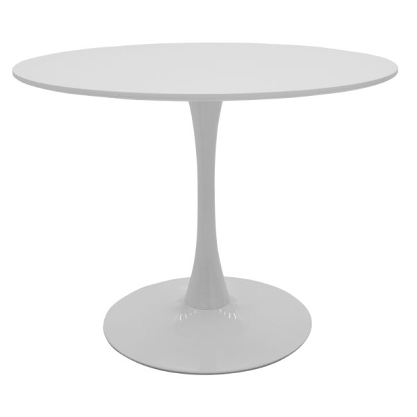 200 001008 3 Aurora-Balou pakoworld dining table set of 5 pp-mdf in white color D100x75cmIndoor furniture > Dinning sets