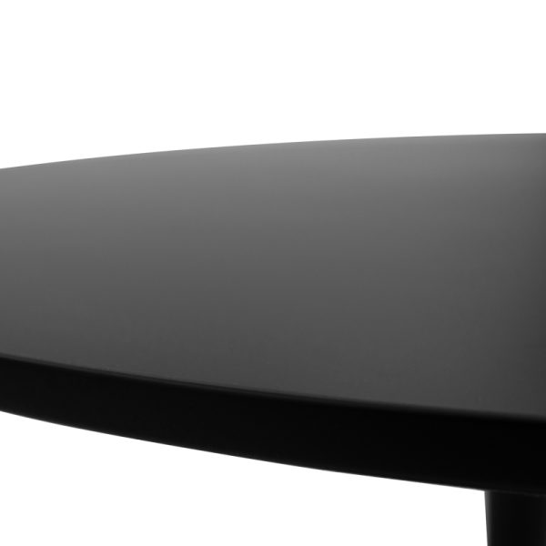200 001019 4 Aurora-Balou pakoworld dining table set of 5 pp-mdf in black-natural color D100x75cmIndoor furniture > Dinning sets