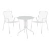 200 001122 Albero-Obbi pakoworld folding metal dining table in white shade D60x70cmOutdoor furniture > Garden food table
