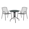 200 001125 Vergo-Tarete pakoworld dining set 3pcs metal in black shadeOutdoor furniture > Garden food table