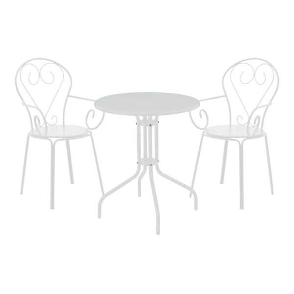 200 001127 Monasty-Vergo pakoworld dining set 3pcs metal in white shadeOutdoor furniture > Garden food table