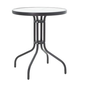 200 001129 4 Watson-Chari pakoworld dining set 3pcs metal in black shadeOutdoor furniture > Garden food table