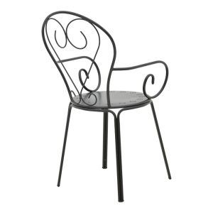 200 001130 2 Watson-Monasty pakoworld dining set 3pcs metal in black shadeOutdoor furniture > Garden food table