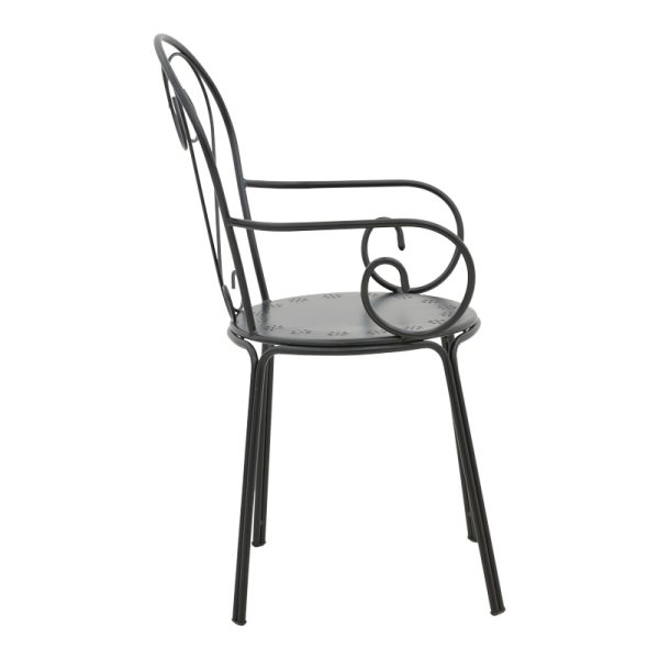 200 001130 3 Watson-Monasty pakoworld dining set 3pcs metal in black shadeOutdoor furniture > Garden food table