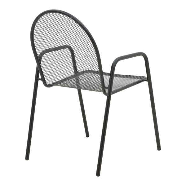 200 001131 2 Watson-Tarete pakoworld dining set 3pcs metal in black shadeOutdoor furniture > Garden food table