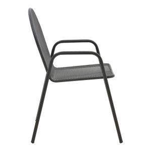 200 001131 3 Watson-Tarete pakoworld dining set 3pcs metal in black shadeOutdoor furniture > Garden food table