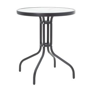 200 001131 4 Watson-Tarete pakoworld dining set 3pcs metal in black shadeOutdoor furniture > Garden food table