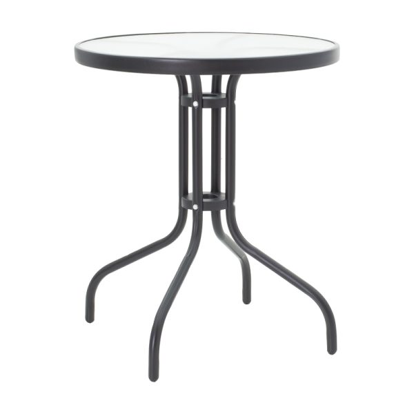 200 001131 4 Watson-Tarete pakoworld dining set 3pcs metal in black shadeOutdoor furniture > Garden food table