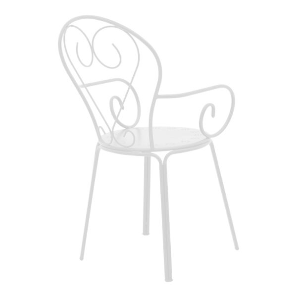 200 001138 2 Watson-Monasty pakoworld dining set 3pcs metal in white shade 70x70x70cmOutdoor furniture > Garden food table