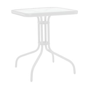 200 001138 4 Watson-Monasty pakoworld dining set 3pcs metal in white shade 70x70x70cmOutdoor furniture > Garden food table