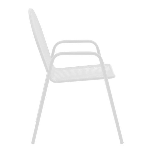 200 001139 3 Watson-Tarete pakoworld dining set 3pcs metal in white shade 70x70x70cmOutdoor furniture > Garden food table