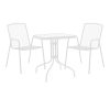 200 001140 Deckchair Mailo pakoworld white aluminum and textilene in beige shade 71x206x30cmOutdoor furniture > Sunbeds