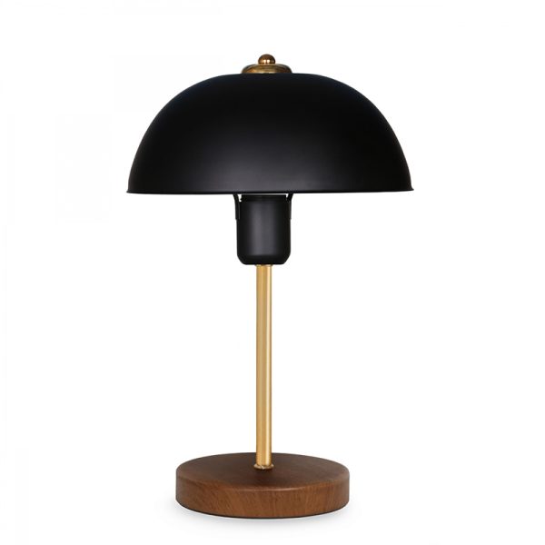202 000013 Table lamp PWL-1061 pakoworld Ε27 black-golden-walnut D23x38cmHOT DEALS
