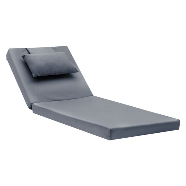 211 000007 Lounger sunbed Sunset pakoworld fabric grey 65x185x10cmOutdoor furniture > Sunbed cushions