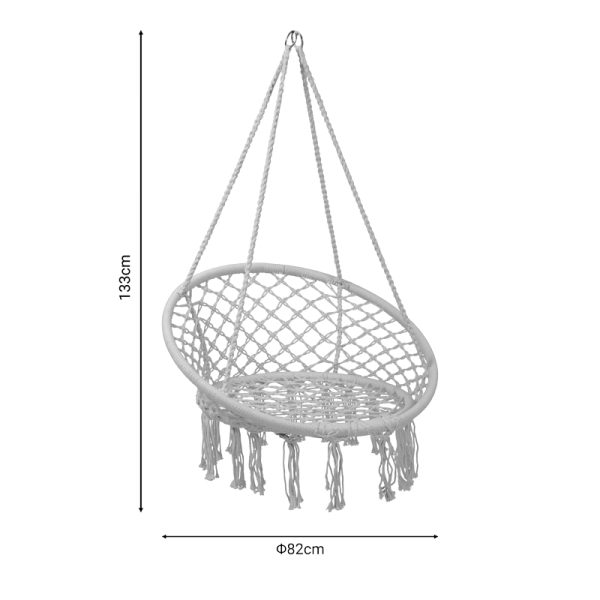 218 000011 2 Hammock seat Eventful pakoworld rope beige 82x82x133cmBOHO CHIC > Outdoor/Beach items