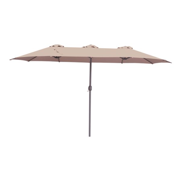 218 000016 Professional umbrella Dorizo ​​pakoworld aluminum-brown fabric 2.6x4.5x2.5mOutdoor furniture > Garden umbrellas
