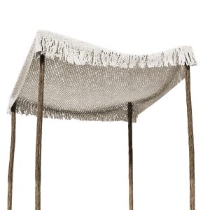 220 000005 Day bed Roof macrame pakoworld beige 3.8x3mBOHO CHIC > Outdoor/Beach items