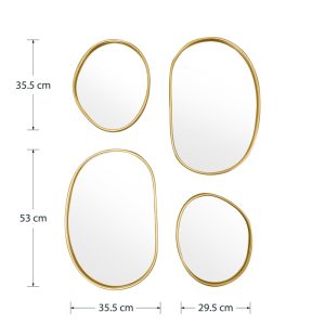 233 000025 2 Mirror Klelia pakoworld 4pieces 60x2x96.5cmIndoor furniture > Home organization > Bathroom > Mirrors