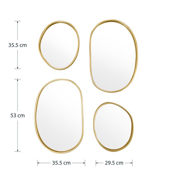 233 000025 2 Mirror Klelia pakoworld 4pieces 60x2x96.5cmIndoor furniture > Home organization > Bathroom > Mirrors