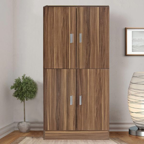249 000031 2 Shoe cabinet Felicity pakoworld walnut 60x32x127cmIndoor furniture > Shoe storage cabinet & cupboards