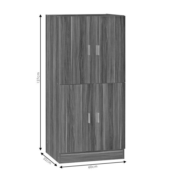 249 000031 3 Shoe cabinet Felicity pakoworld walnut 60x32x127cmIndoor furniture > Shoe storage cabinet & cupboards