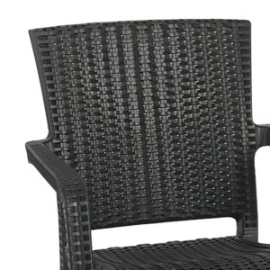253 000082 2 Dining table Icon-Halcyon pakoworld set of 5 pieces PP in anthracite colorOutdoor furniture > Garden food table