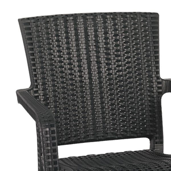 253 000082 2 Dining table Icon-Halcyon pakoworld set of 5 pieces PP in anthracite colorOutdoor furniture > Garden food table