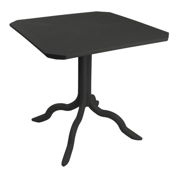253 000082 4 Dining table Icon-Halcyon pakoworld set of 5 pieces PP in anthracite colorOutdoor furniture > Garden food table