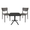 253 000085 Icon-Gentle pakoworld dining set 3pcs PP in anthracite colorOutdoor furniture > Garden food table