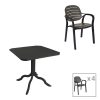 253 000088 Icon-Gentle pakoworld dining set 3pcs PP in anthracite colorOutdoor furniture > Garden food table